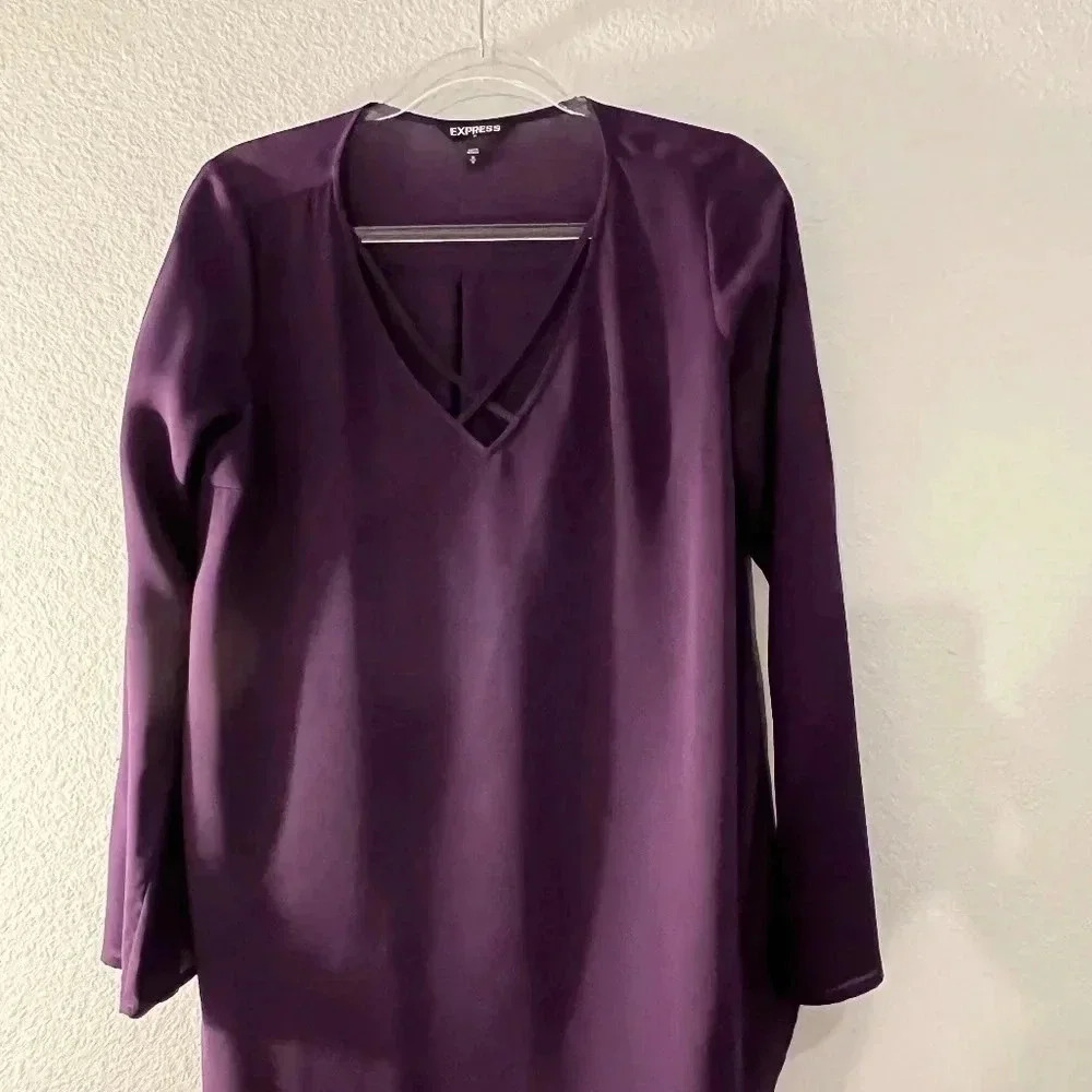 Express Purple Top Oversized Size Medium